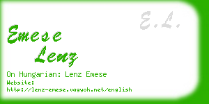 emese lenz business card